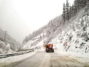 Близо 400 машини почистват пътищата в районите със снеговалеж, в Смолянско камионите задължително с вериги