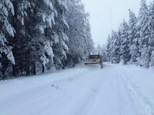 Над 220 машини обработват републиканските пътища след започналия снеговалеж