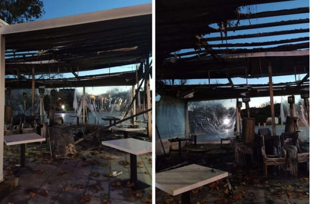 Изгоря кафе в топ центъра на Бургас