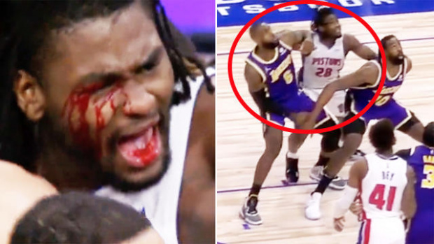 ВИДЕО ЛеБрон заби лакът в лицето на съперник и последва адско меле на мач от НБА