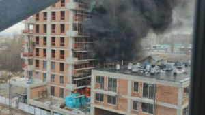 Пожар в новострояща се сграда на "Цариградско шосе" в София