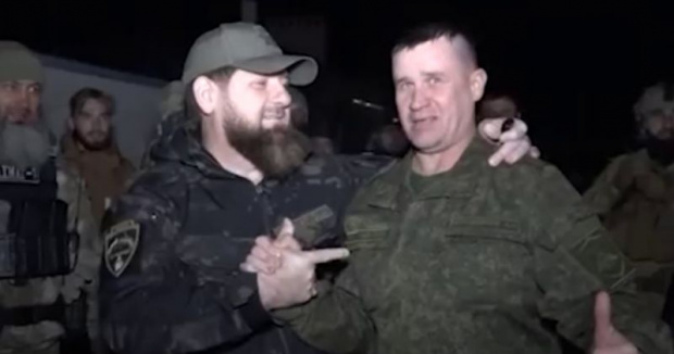 ВИДЕО Рамзан Кадиров се срещна с "убит" руски генерал в Мариупол