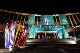 Залата в Киев, Украйна, където на 2 декември ще се състои тегленето на жребия за групите в Европейското първенство по футбол в Полша през 2012 г.