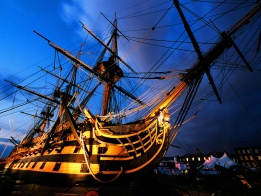 Най-старият военен кораб в света, изложен във Великобритания.