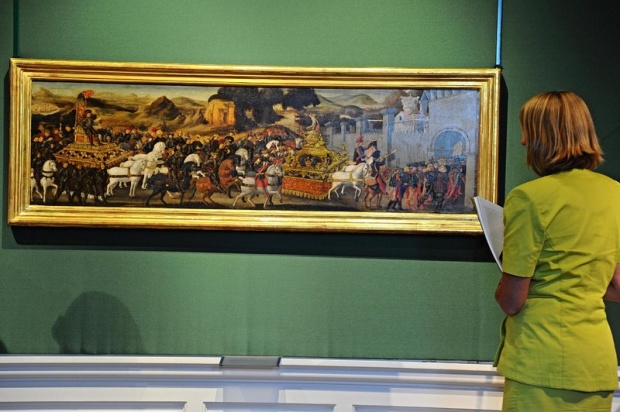 Картината Trionfo di Lucio Emilio Paolo е част от изложбата "Ренесансът. От Флоренция до Париж и обратно" във Флоренция, Италия, която ще се състои до края на годината