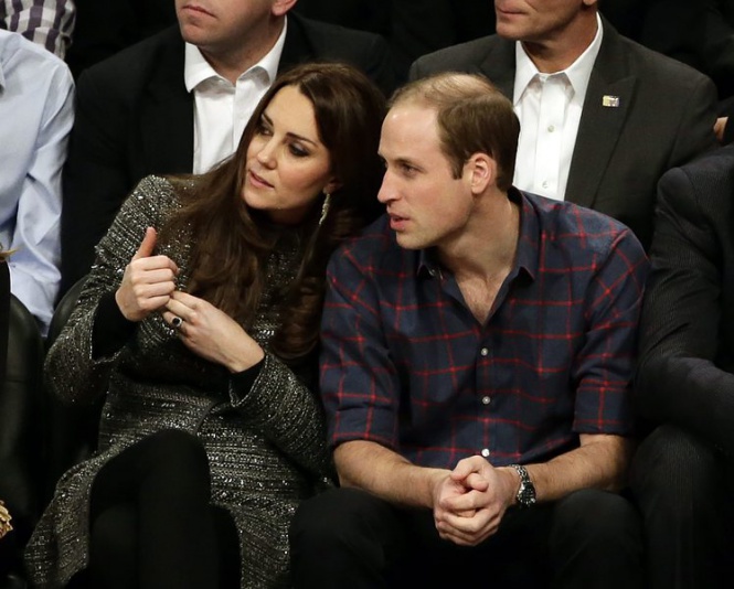 Херцогът и Херцогинята на Кеймбридж - принц Уилям и Катрин Мидълтън гледаха баскетболен мач от NBA в Ню Йорк