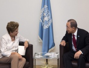 Дилма Русев разговаря с Генералния секретар на ООН Бан Ки-мун